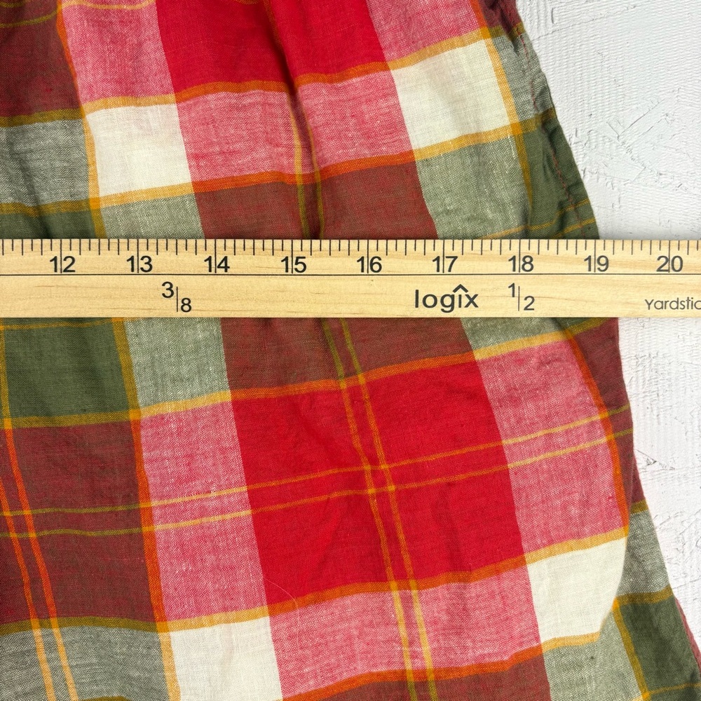 Vintage Vis a Vis Plaid Halter Top and Shorts Set Large Designer - Picture 9 of 11